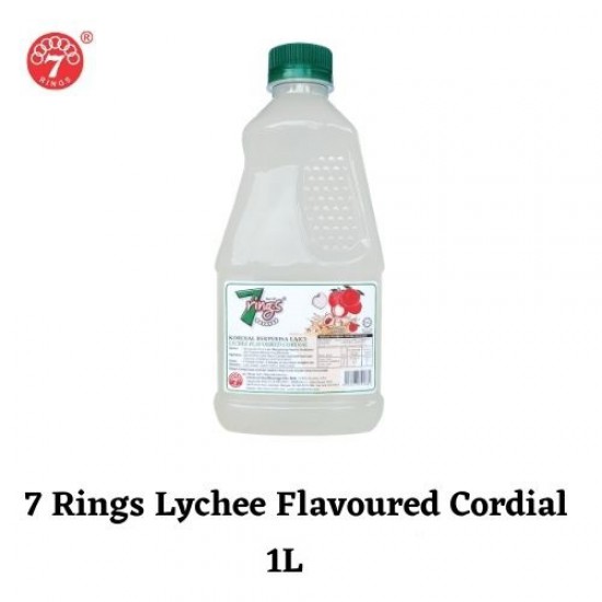 7 Rings 1L Lychee Flavoured Cordial