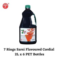 6 Bottles 7 Rings 2L Sarsi Flavoured Cordial