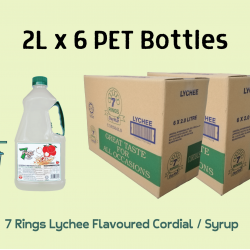 6 Bottles 7 Rings 2L Lychee Flavoured Cordial