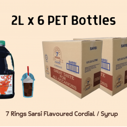 6 Bottles 7 Rings 2L Sarsi Flavoured Cordial