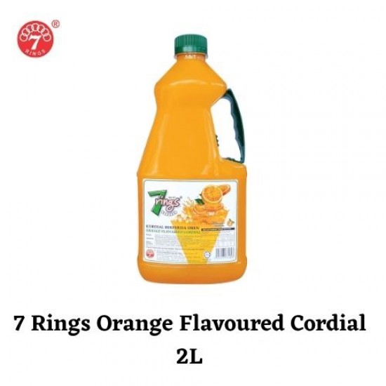 7 Rings 2L Orange Flavoured Cordial