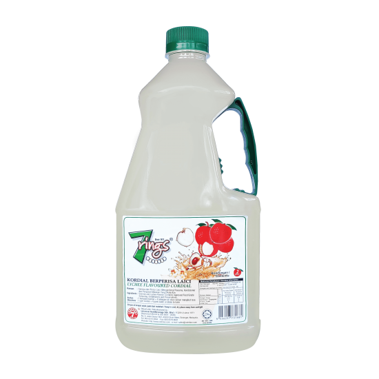 6 Bottles 7 Rings 2L Lychee Flavoured Cordial 6 Bottles 7 Rings 2L Lychee Flavoured Cordial