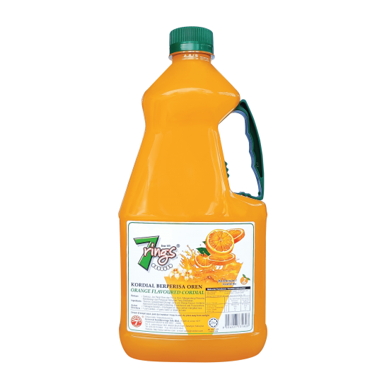 6 Bottles 7 Rings 2L Orange Flavoured Cordial 6 Bottles 7 Rings 2L Orange Flavoured Cordial