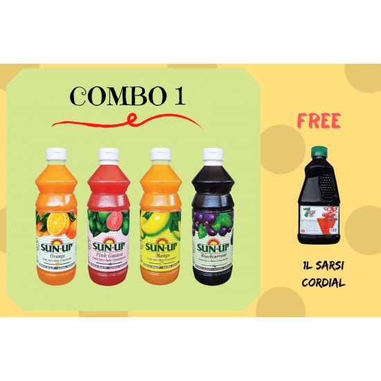 Combo 1 (4 bottles fruit drink base concentrate) Combo 1 (4 bottles fruit drink base concentrate)