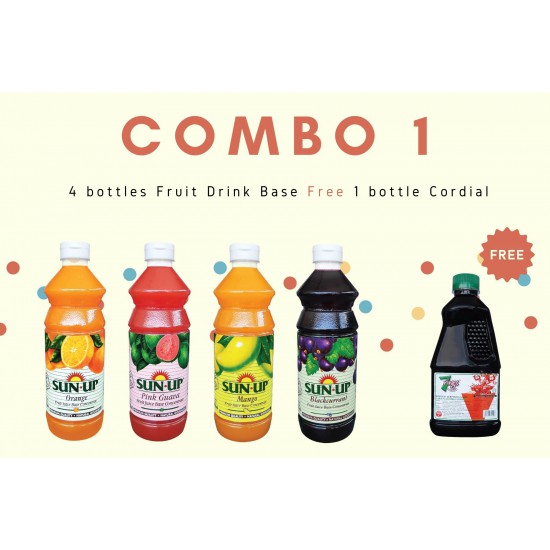 Combo 1 (4 bottles fruit drink base concentrate) Combo 1 (4 bottles fruit drink base concentrate)