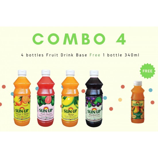 Combo 4 (4 bottles fruit drink base concentrate) Combo 4 (4 bottles fruit drink base concentrate)