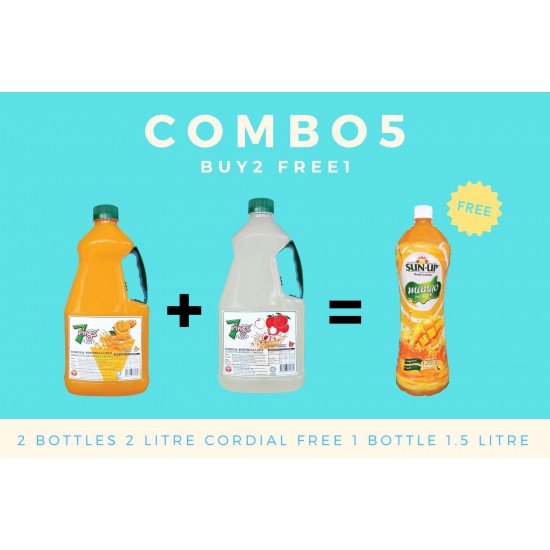 Combo 5 (2 bottles 7 Rings 2L Flavoured Cordial) Combo 5 (2 bottles 7 Rings 2L Flavoured Cordial)