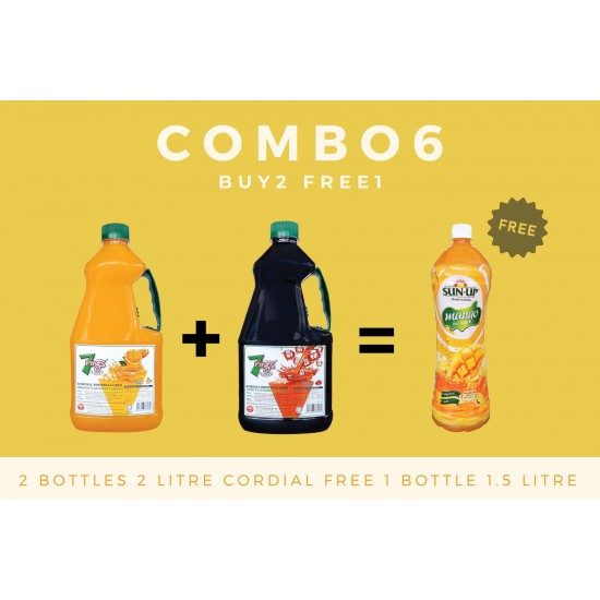 Combo 6 (2 bottles 7 Rings 2L Flavoured Cordial) Combo 6 (2 bottles 7 Rings 2L Flavoured Cordial)