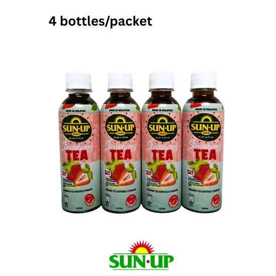 4 bottles Sun Up Gold 250ml Strawberry Fruit Tea 4 bottles Sun Up Gold 250ml Strawberry Fruit Tea