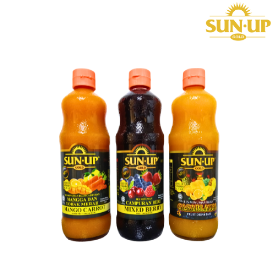 Sun Up Gold 750ml Mixed Berry Mixed Fruit and Vegetable Drink Base Concentrate 