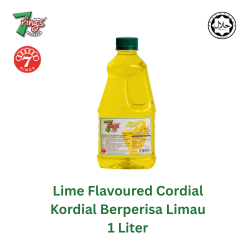 7 Rings 1L Lime Flavoured Cordial