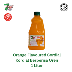 7 Rings 1L Orange Flavoured Cordial