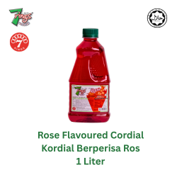 7 Rings 1L Rose Flavoured Cordial